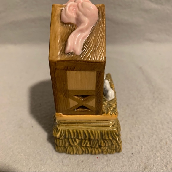 2000 Roman Inc Nativity Scene Holy Family Porcelain Trinket Box with Cross - Picture 5 of 9